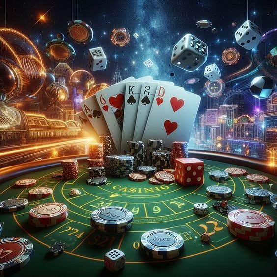 Tampilan permainan Galactic Gems di aplikasi mobile gama69 dengan tema luar angkasa dan simbol-simbol berwarna